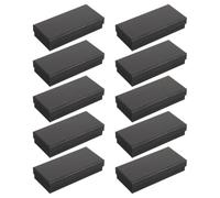 SOESFOUFU Boîtes à Montres et Design Élégant en Papier Lot de 10 Noires avec Coussin, Transport Portable pour Anniversaires et Usage Professionnel