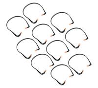 SOESFOUFU Bouchons D'oreilles en Silicone Noir 10pcs Cordon Bruit et Protection Auditive Lors de Voyages en Train ou Avion