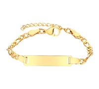 SOESFOUFU Bracelet en Acier Inoxydable Ajustable 12 3 Cm Garçon et Filles Fille Doré DIY Étiquette Vierge Personnalisable Présent Création Artisanale Anniversaire