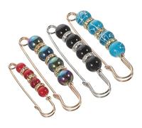 SOESFOUFU Broches en Perles en Alliage Léger pour Femmes 4pcs Épingles de Sûreté Anti-dérapantes Réutilisable pour Vêtements pour Châles et Cardigans