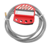 SOESFOUFU Câble de Verrouillage de Sécurité Réglable en Acier Inoxydable 304 avec Revêtement Vinyle 1,8m pour Stations de Consignation et Applications de Sécurité