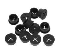 SOESFOUFU Cache-œillets Passe-câbles Flexibles et Faciles à Installer Lot de 20 en Caoutchouc Noir pour Gestion des Câbles pour Bureau sur Bureaux et Espaces de Travail