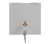 SOESFOUFU Cache-prise Extérieur Verrouillable en Métal pour Prise Électrique Étanche, Boîte Anti-vol une Place 60 Mm Serrure Croisée, Protection Pluie et Intempéries, Couleur