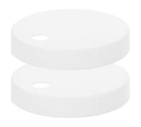 SOESFOUFU Cache-vis Décoratifs Ronds pour Toilettes 45 Mm en Plastique Blanc Lisse, Lot de 2 Pièces, Caches-boulons de Cuvette de Toilette pour Salle de Bain, Fixation de Rechange Facile