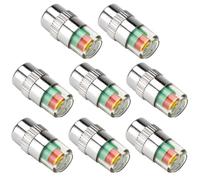 SOESFOUFU Capteur de Surveillance Pression des Pneus Bouchons de Valves de Pression des Pneus pour Voiture Cuivre PC Acier Inoxydable Anti-vol Fenêtre Transparente Indicateur Vert Jaune