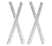 SOESFOUFU Charnières Piano Fonctionnement Fluide 4pcs en Acier Inoxydable Argentées Utilisation Multifonctionnelle pour Boîte en Bois pour Quincaillerie D'armoires et Boîtes à Outils