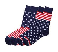 SOESFOUFU Chaussettes Coton Homme Drapeau Américain Extensibles Respirantes Confortables Pour Usage Quotidien, Lot 2 Paires Taille Eu 40-46, Style Skate Urbain