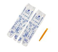 SOESFOUFU Chaussettes de Massage des Pieds en Coton Blanc, Épaisses et Confortables, Adaptées Port Quotidien Points D'acupuncture pour Bien-relaxation