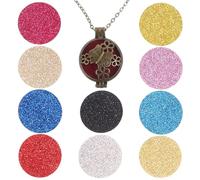 SOESFOUFU Collier Diffuseur Aromathérapie pour Femme avec Pendentif Vintage en Métal Sûr, Design Délicat et Simple, Accessoires Tampons Rechargeables, pour Usage Quotidien