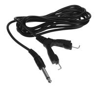 SOESFOUFU Cordon à Clip en Silicone Noir 2,5m Connexion Mono Standard, Fil de Machine Solide en Cuivre et Métal pour Alimentation de Machine