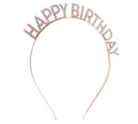 SOESFOUFU Couronne Strass Pour Anniversaire Banderole Brillante Pour Fête Anniversaire Accessoire Élégant Pour Femmes Et Filles Décoration Festive Doré
