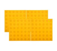 SOESFOUFU Dalles de Pavage Tactiles avec Relevée à Points en Pvc 4pcs Jaune pour Guidage et Sécurité des Personnes Malvoyantes en Intérieur et Stations de Métro