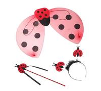 SOESFOUFU Déguisement 3 pièces pour tout-petit avec ailes pliables et serre-tête baguette magique - Accessoires de cosplay de princesse féerique - Accessoires de déguisement pour enfants et