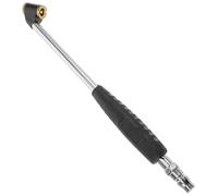 SOESFOUFU Embout Double Tête pour Gonfleur de Pneus de Voiture Argenté Compact en Alliage de Zinc Caoutchouc pour Gonflage Rapide D'urgence sur Poids Lourds et Véhicules