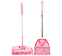 SOESFOUFU Ensemble Adorable pour et Plastique Balai Filles Garçon Pelle la Acier Inoxydable, Forme Cartoon Pratique et Sûr Ménage Maison Maternelle