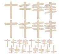 SOESFOUFU Ensemble de 40 panneaux de signalisation routière en bois pour travaux, petites voitures miniatures et autres véhicules en métal moulé sous pression et jouets en bois.