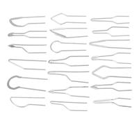 SOESFOUFU Ensemble de Pointes de Pyrogravure en Métal Argenté, Résistantes la Déformation, Adaptées la Plupart des Modèles pour Pyrogravure sur Bois, Formes Variées, 1 Set