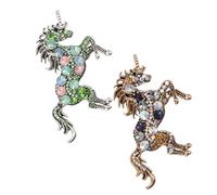 SOESFOUFU Épingles pour Femmes en Alliage et Cristal, Lot de 2 Épingles Licorne Créatives et Polyvalentes pour Robes et Petits Costumes