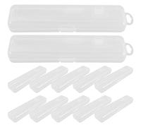 SOESFOUFU Étui pour 20 Gratte-Langues, boîte de Rangement pour Couverts, étui de Voyage pour Gratte-Langues, Porte-Brosse à Dents, Porte-cuillère et -Fourchette, idéal pour Le Camping et Les