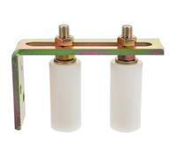 SOESFOUFU Guide de Galets en Nylon Industriel pour Portail Coulissant Kit Quincaillerie Complet avec Support en L Rouleaux de Guidage Réglables pour Porte de Garage et Porte Coulissante