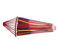 SOESFOUFU Hamac de Camping Hamac en Toile Arc-en-Ciel Lit Suspendu Canvas Double bâton en Bois 190x100 cm Pliable et Anti-Taches pour Jardin et détente