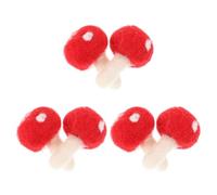 SOESFOUFU Kit de Décoration Champignons en Feutrine DIY 6 Pièces, Surface Lisse, Forme Champignon, Matériel Créatif pour Accessoires Cheveux et Loisirs Créatifs