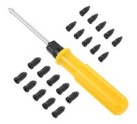 SOESFOUFU Kit de Réparation pour Réparation Rapide Design Compact et Tournevis de Pneu sous Vide Clous en Caoutchouc de Pneus Noirs en Déplacement