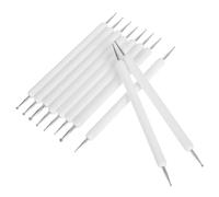 SOESFOUFU Lot de 10 Stylets à Gaufrer pour Loisirs Créatifs Embouts Double Face en Fer et Plastique, Outil de Peinture à Points Précis pour Sculpture et Gaufrage Papier Carbone