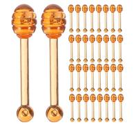 SOESFOUFU Lot de 100 applicateurs de à lèvres : spatule/mini-cuillère à miel réutilisable pour crème visage/yeux - Applicateur de gloss réutilisable pour soins de la