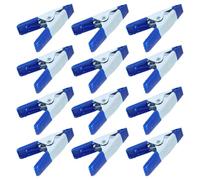 SOESFOUFU Lot de 12 Set de Set de Pinces à Ressort Métalliques Multifonctionnelles Protection Bleue Galvanisée, Petites Pinces Robustes pour Bricolage, Travail du Bois et Loisirs Créatifs,