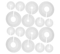 SOESFOUFU Lot de 16 plaques de recouvrement pour tuyauterie : rosace ronde pour tubes de 29 mm/14-45 mm/30-55 mm/50-78 mm - Bride murale fendue pour la décoration des tuyaux de salle de bain