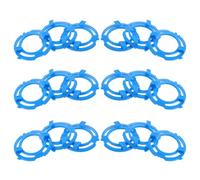 SOESFOUFU Lot de 18 bagues de fixation pour tête de rasoir, bagues de rechange pour tête de rasoir électrique rotatif S5000 et pièces de rechange bleues
