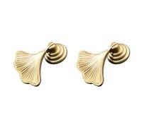 SOESFOUFU Lot de 2 Boutons de Porte en Alliage de Zinc Or D'éventail, Faciles à Installer, Pratiques pour Meubles, Armoires et Casiers à Chaussures