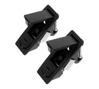 SOESFOUFU Lot de 2 verrous de sécurité pour armoire avec clés - Verrou à compression - Serrure de porte manuelle à levier réglable avec gâchette surélevée, noir