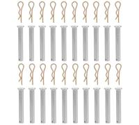 SOESFOUFU Lot de 20 Sets de Sets de Goupilles de Fixation en Acier Argenté pour Échafaudage, avec Clip pour Alignement Précis et Retrait Facile, Accessoires pour Chantier de Construction
