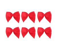 SOESFOUFU Lot de 200 Nœuds en Ruban Rouge 2,2x2 Cm pour Décoration Créative, Accessoires Coiffure Fille et Embellissement Paquet ou Jupes