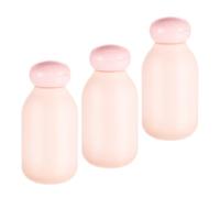 SOESFOUFU Lot de 3 Flacons de Lotion Vides Rechargeables 100 Ml en Pe Transparent Anti-fuite pour Shampoing et Après-shampoing, Kit de Voyage Hygiène Pratique