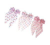 SOESFOUFU Lot de 3 pinces à cheveux pour la fête de l'Indépendance, épingles à cheveux nœud drapeau américain, accessoires pour à rayures étoilées pour pom-pom girls, adolescentes et