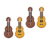 SOESFOUFU Lot de 4 Épingles Décoratives Ukulélé en Fer, Épingles Ravissantes pour Vêtements et Châles, Accessoires Confortables et Créatifs pour Décorer Paquet et Foulards