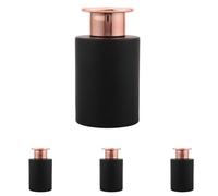 SOESFOUFU Lot de 4 flacons diffuseurs en Verre Rechargeables : Pots vides de 120 ML pour huiles essentielles, diffuseurs DIY, Accessoires de parfumerie - Flacons en Verre Noir pour Spa à Domicile