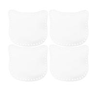 SOESFOUFU Lot de 4 fonds de sac crochet - Base en acrylique en forme de chat pour vos projets de tricot, sacs à main et autres créations - Matériau transparent pour planche à tisser