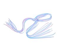 SOESFOUFU Lot de 4 Lacets pour lesbiennes plats en polyester 120 cm blancs bleus roses pour chaussures de sport, remplacement simple pour baskets et chaussures en toile, usage quotidien