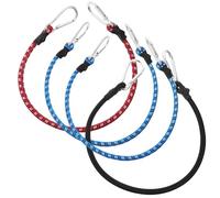 SOESFOUFU Lot de 4 Sangles Élastiques pour Bagages Crochet, en Fil de Latex, Libération Rapide, Fixation pour Camping et Transport de Marchandises Couleur Aléatoire