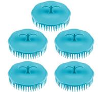SOESFOUFU Lot de 5 Brosses à Shampoing Rondes 5pcs en Plastique Massage Cuir Chevelu Bain Usage Domestique Couleur Aléatoire