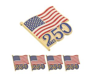 SOESFOUFU Lot de 5 commémoratives du 250e anniversaire des États- - Drapeau américain flottant - Accessoires de collection pour les patriotes américains (1776-2026) - Célébration de la fête