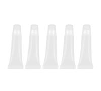 SOESFOUFU Lot de 5 Tubes à Lèvres Rechargeables en Plastique 10 Ml Mécanisme à Roue Tournante pour Distribution Uniforme, Forme Ronde pour Cosmétiques