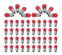 SOESFOUFU Lot de 50 mini-ampoules à vis : accessoires pour expériences sur les circuits électriques - Ampoules rouges pour lampes torches, idéales pour les travaux pratiques de physique et de