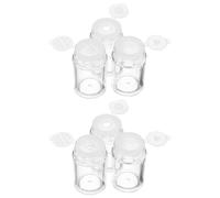 SOESFOUFU Lot de 6 Flacons à Poudre Cosmétique 10ml en Plastique Couvercle à Clapet et Trou Ouvert pour Distribution Uniforme, pour Maquillage DIY
