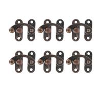 SOESFOUFU Lot de 6 petits crochets à loquet : fermoir vintage pour boîte - boucle de verrouillage gauche/droite - quincaillerie décorative pour coffret cadeau en bois