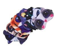SOESFOUFU Lot de 8 Masques de Sommeil pour Garçon et Filles en Velours Doux, Motifs Chat et Chien, Légers et Ajustables, Maison Jeux de Fête